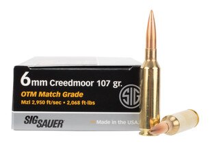 SIG Sauer Elite Match 6mm Creedmoor 107gr Open Tip Ammo - Box of 20